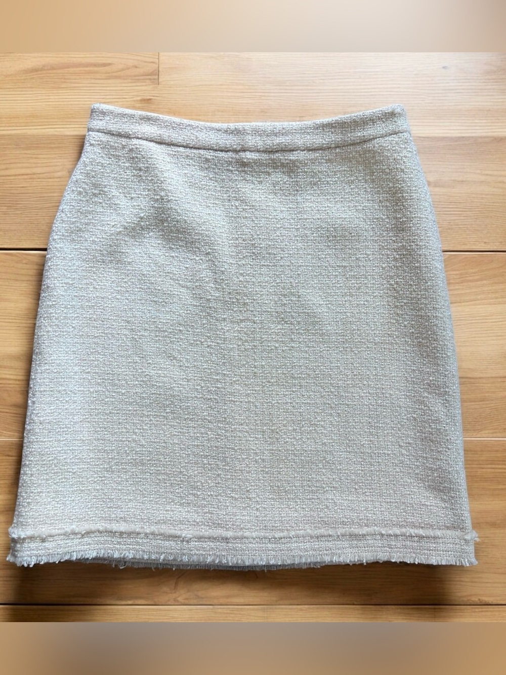 J.CREW Ivory Wool Tweed - Women's Skirt Size 4